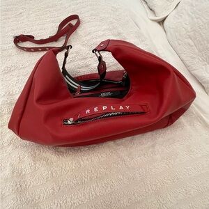 Replay dark red bag immaculate with strap
